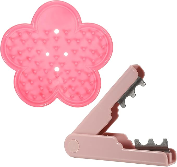 PATIKIL Rose Stem Leaf Thorn Stripper, 2Pcs/1Set Rose Thorn Stripper Remover Tool Leaf Stripping Tool for Gardening Flower Pruning, Pink