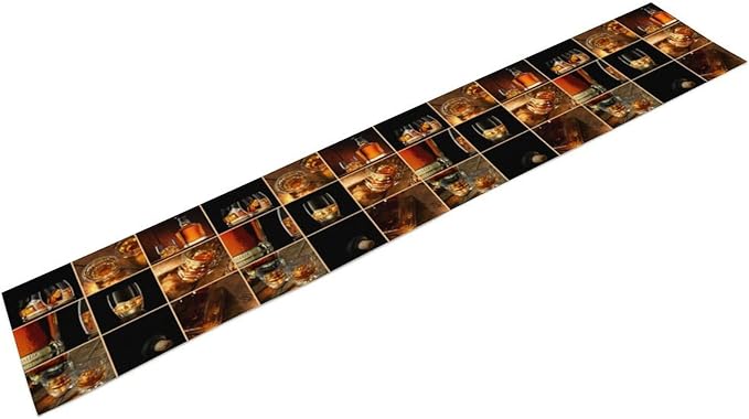 Red Wine Themed Vintage Table Runner, Kitchen Dining Table Farmhouse Decoration for Home Party Decor 13x90 Inch
