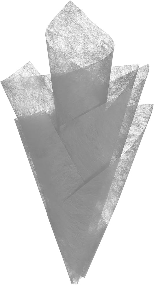 PATIKIL 11.8 Inches Tissue Flower Wrapping Paper, 144 Sheets Waterproof Floral Bouquet Wraps Gift Packaging Tissue for Party Birthday Wedding Holiday Decorations Crafts, Grey