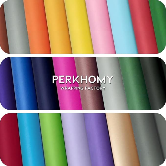 PerkHomy Rose Red Kraft Paper Roll 48" x 1,800" (150') for Gift Wrapping Bouquet Flower Art Painting Craft Writing Packaging Shipping 80GSM 55LB (Rose Red, 48" x 150')