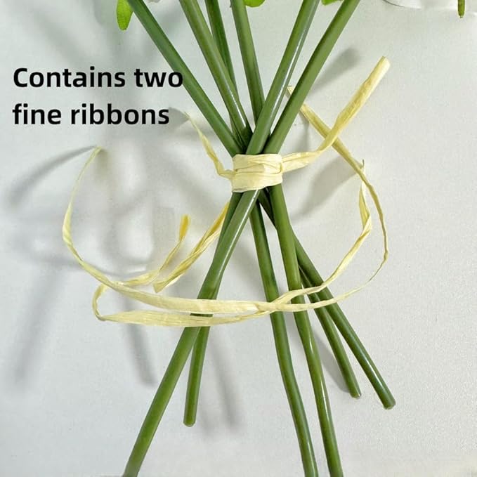 10PCS Artificial Gerbera Daisy Silk Flowers Faux Flower for Party Home Kitchen Garden Wedding Decor (Cream White)
