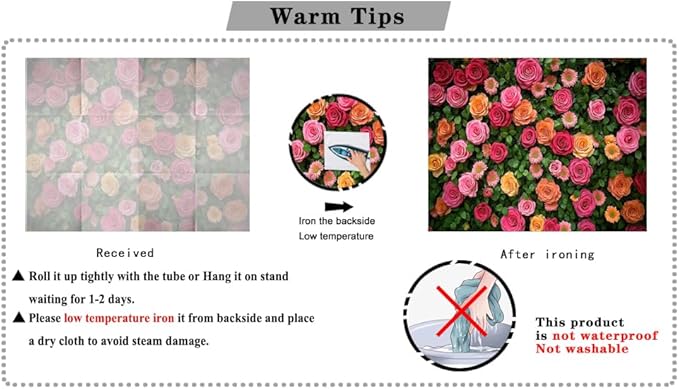 Floral Backdrop for Photography Mother's Day Backdrop Wedding Backdrops Spring Flower Photography Backdrop Backdrops for Photographers Studio Props 10X8FT 049