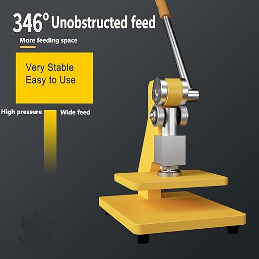 Magnetic Manual Die Cutter die-Cutting Machine,Leather Cutting Embossing Machine, Punching Press Machine for Various of Materials,Downward Stroke: 11mm