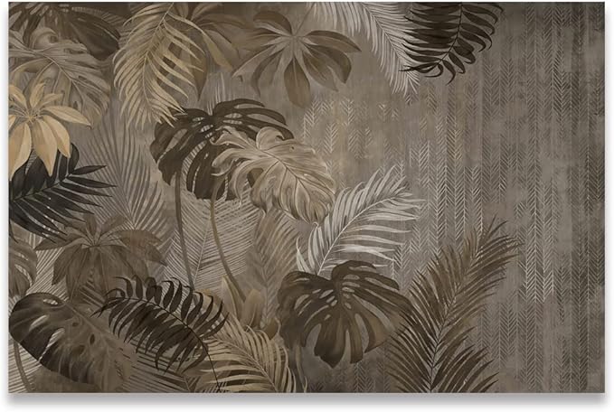 Cliouar-Turtle Backed Bamboo Plantain Leaf Plant Wall Mural Wallpaper for Bedroom Living Room 158" x 110" (Not Self Adhesive)