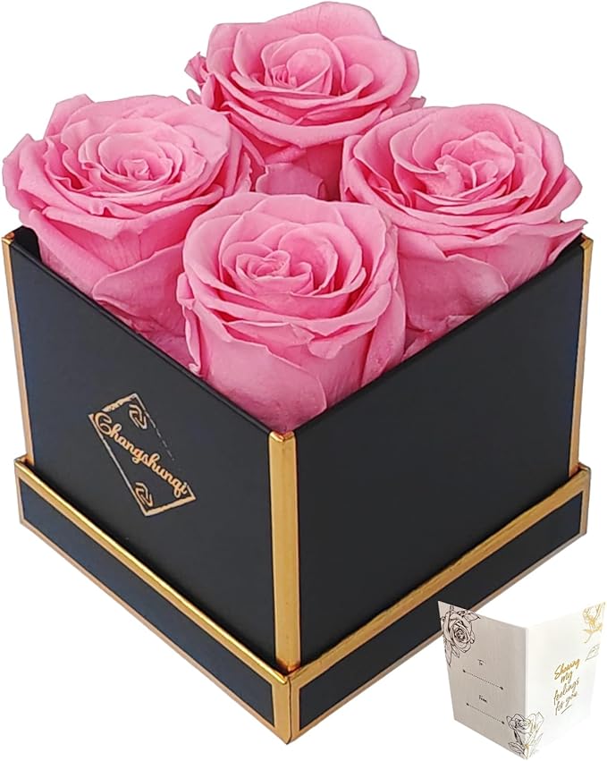 Changshunqi Preserved Roses, Forever Flowers Real Roses in a Box Last 2-3 Years, Preserved Flowers Birthday Gifts for Womem Mom Her,Anniversary Eternal Flowers Gifts for Mother Women Friends