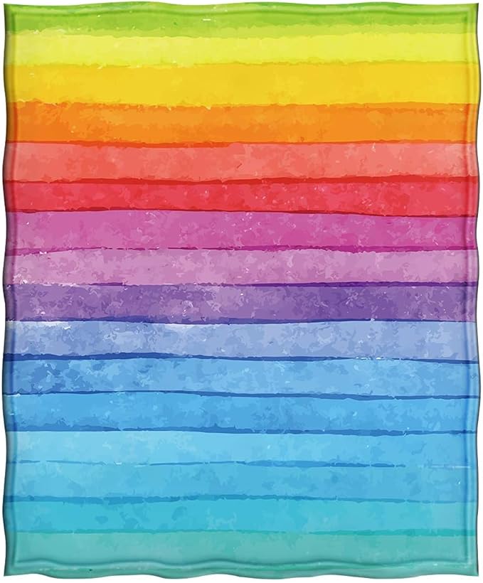 Jekeno Rainbow Gifts Blanket for Women Men, Tie Dye Colorful Throw Blankets Pride Gifts for LGBT Girls Boys Teens, Lesbian Gay Queer Decor for Home Bed Couch