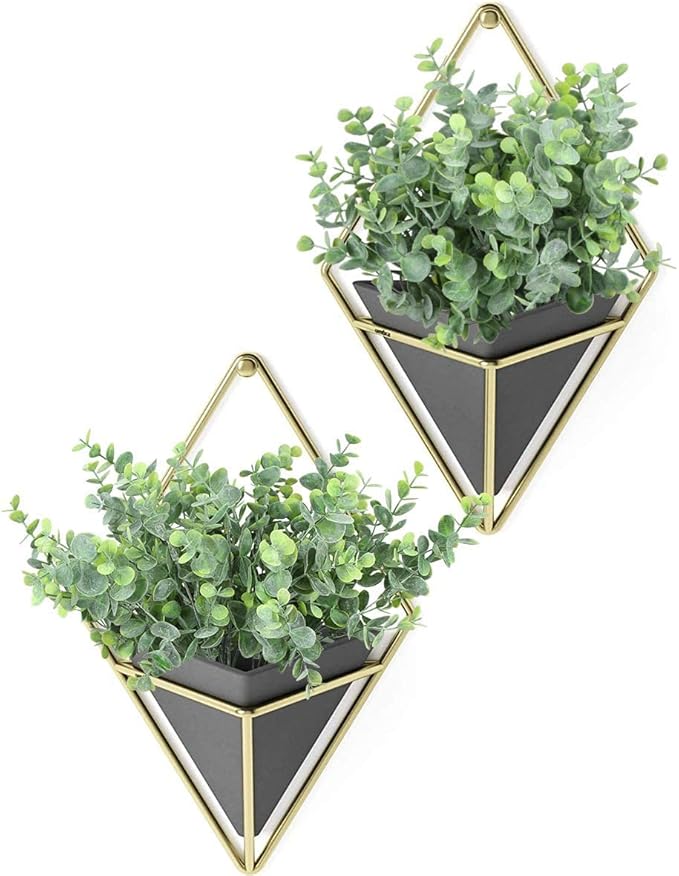 Rinlong Artificial 6Pcs Faux Eucalyptus Leaves Stems Spray Fake Plants Indoor Eucalyptus Branches Artificial Greenery Faux Plants for Farmhouse Bathroom Office Decor