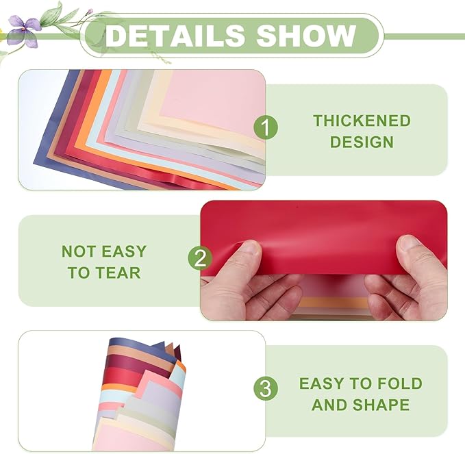 uxcell 60 Sheets Flower Wrapping Paper, 21.5" x 21.5" Waterproof Floral Bouquet Wrapping Papers Florist Supplies for Wedding Party Gift Packaging DIY Crafts, Orange