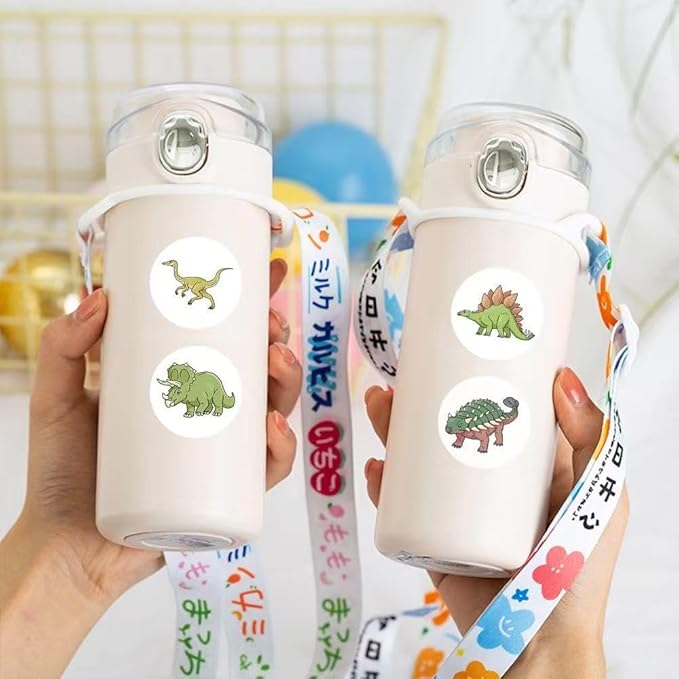 1000 Pcs Dinosaur Stickers for Kids Classroom Boys Girls School Students.2 Roll 1 Inch Cute Dino Animal Stickers Bulk Gift Party Favors.Teacher Reward Sticker Packs for Water Bottles Phone Laptop