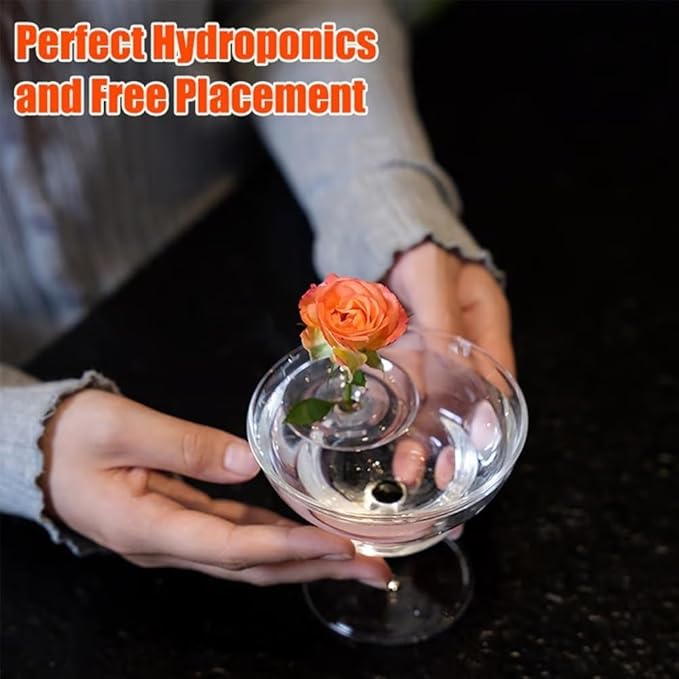 2025 Creative Floating Flower Arrangement Holder, Clear Acrylic Floral Bowl Stem Holder, DIY Floating Centerpiece Bouquet Holders, PVC Flower Float for Weddings, Parties & Fish Tanks (20, L)