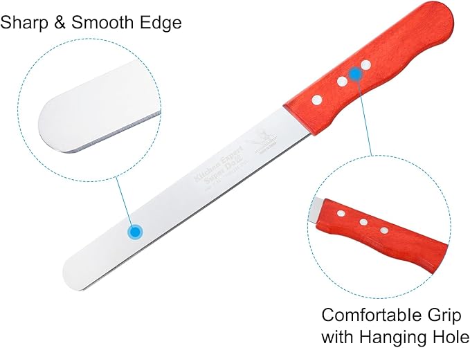 PATIKIL Floral Foam Knife, 1 Pcs 32.5 x 3.1CM Florist Professional Cutting Knife for Flower Foam Block Cake, Wooden Handle