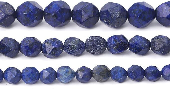 Faceted Natural Lapis Lazuli Stone Round Beads 8mm 36cm/Strand for Jewelry Making