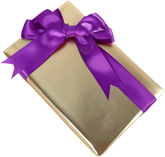 Matte Metal Gold Wrapping Paper, Mini Roll, Solid Color Paper,Gift Wrapping Paper,Perfect for Wedding,Valentine's Day,Birthday,Christmas,Baby Shower,DIY Bouquet,Congrats,Holiday(17 Inches X 32.8 Feet)