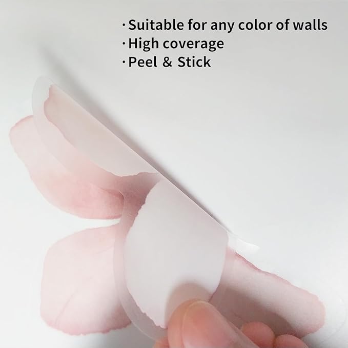 YouRfocus Daisy Watercolor Wall Decals | 34 PCS Boho Flower Stickers for Girls' Rooms, Playrooms, and Nurseries | Dual Layer Print for High Coverage | Removable Peel and Stick Wall Decor | 6 Sheets