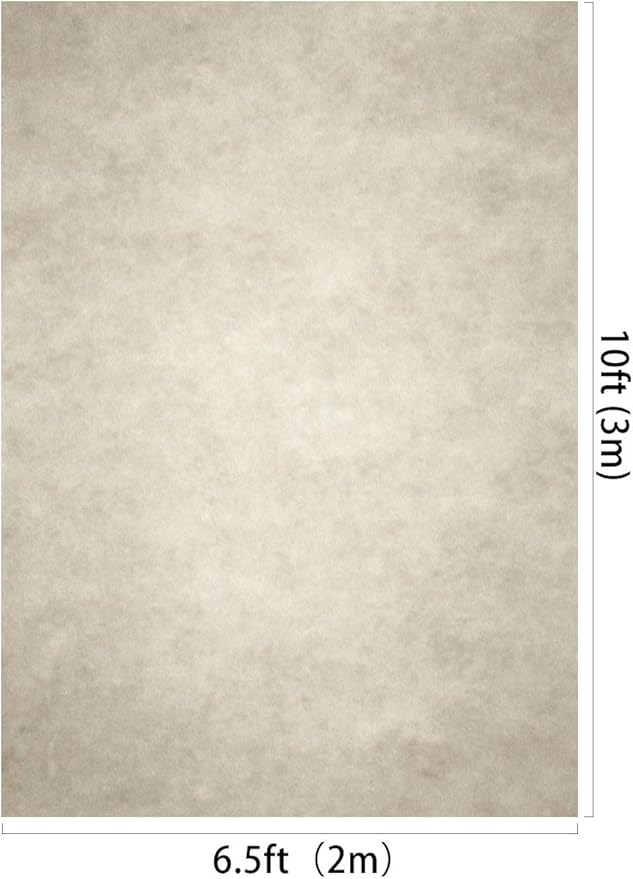 6.5ft(W) x10ft(H) Ivory Portrait Photography Backdrop Beige Microfiber Absract Photo Studio Background for Photographers Head Shots Old Master Photo Props