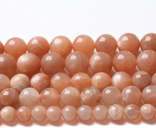 6MM 60PCS Natural Stone Sunstone Gemstone Loose Beads for Jewelry Making DIY Bracelet Crystal Beads