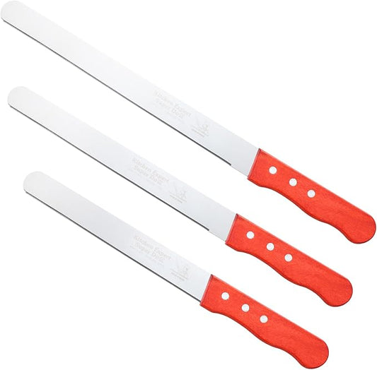 PATIKIL Floral Foam Knife, 3 Pcs 32.5, 37.5, 42.5 x 3.1CM Florist Professional Cutting Knife for Flower Foam Block Cake, Wooden Handle