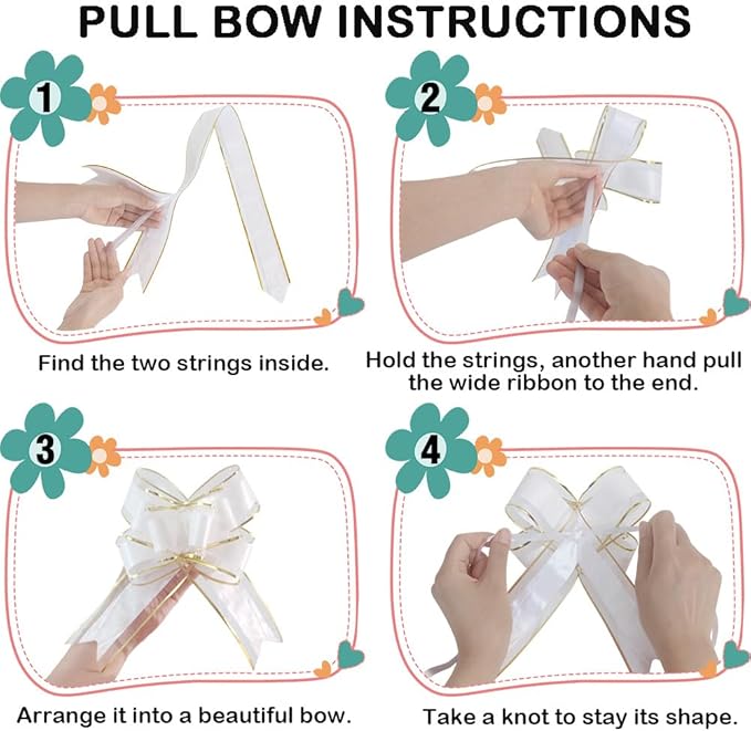 WEWILUCK Bows for Gift Wrapping, Gold Bows for Gifts, Presents, Gift Baskets, Large Bow for Birthdays, Parties, Christmas, and Everyday(6 inches, 15PCS)