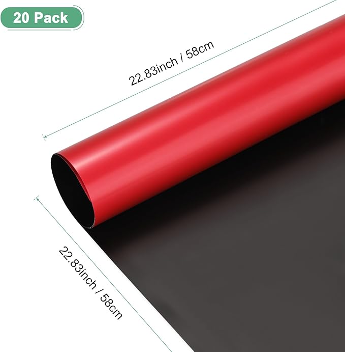 M METERXITY 20 Sheets Flower Wrapping Paper Bouquet, 23 Inch Double-Sided Black & Wine Red BOPP Waterproof Floral Wrapping Paper Flower Packaging DIY for Wedding/Party/Gift Bouquet Wrap Paper