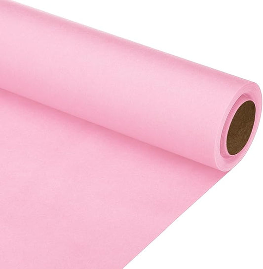 PATIKIL Wrapping Paper, 12"x315"(26') Bulletin Board Paper Roll Kraft Paper Roll Construction 80GSM for Shipping Packing Gift Wrapping Craft Flower Bouquet Christmas, Pink