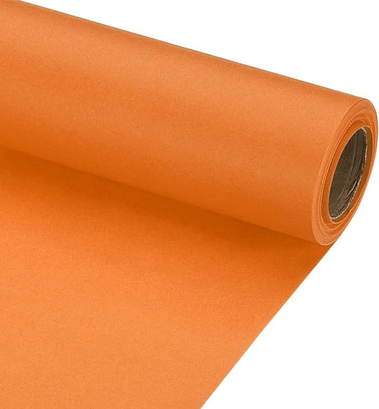 PATIKIL Wrapping Paper, 17" x 300"(25') 70 GSM Craft Paper Roll Kraft Packing Paper for Poster Bulletin Board, Gift Wrapping, Orange