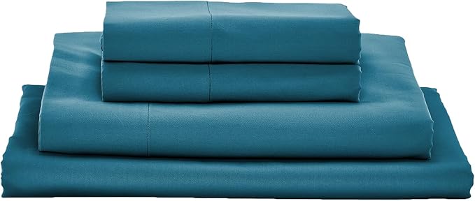 MyPillow Giza Dreams Bed Sheets, 100% Certified Giza Egyptian Cotton, Deep Pocket, Sateen Weave [RV Queen, Lake Blue]