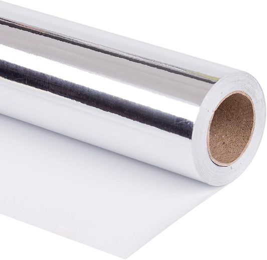 RUSPEPA Silver Wrapping Paper -30 inches x 32.8 feet - 81.5 Sq Ft - Large Siliver Gift Wrap Roll Solid Color Paper Perfect for Wedding,Birthday,Christmas,Baby Show