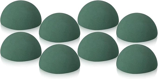 Round Dry Flower Foam 8Pcs 9cm Floral Dry Half Block for Artificial Flower Plant Wedding Bouquets Party Decoration Round Block for Craft