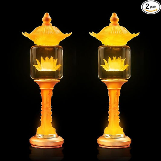 11 Inch LED Lotus Flower Lamp, Multi-Color Adjustable Buddha Light for Home Altar, Indoor Meditation Night Light with Crystal Base