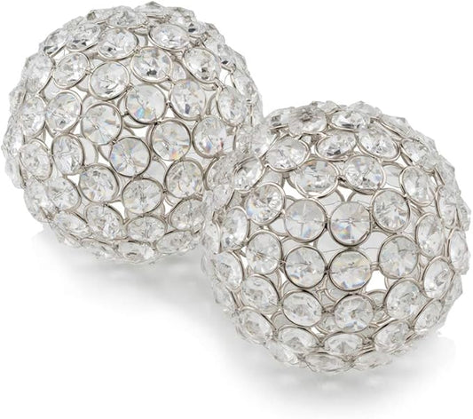 Modern Day Accents Sphere, 4 Inches, Silver