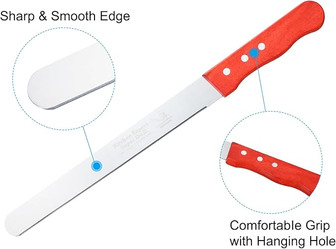 PATIKIL Floral Foam Knife, 2 Pcs 37.5 x 3.1CM, 42.5 x 3.1CM Florist Professional Cutting Knife for Flower Foam Block Cake, Wooden Handle