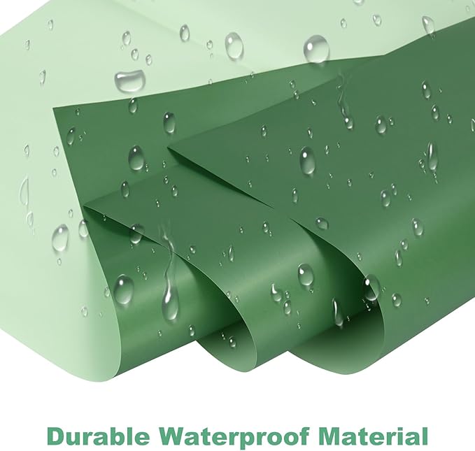 M METERXITY 20 Sheets Flower Wrapping Paper Bouquet 23 Inch Double-Sided Green & Dark Green BOPP Waterproof Floral Wrapping Paper Flower Packaging DIY for Wedding/Party/Gift Bouquet Wrap Paper