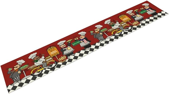 Retro Chef Table Runner,Farmhouse Burlap Table Runners for Party Wedding, Chef Decorations for TKitchen, Chef Kitchen Decor 13x120inch