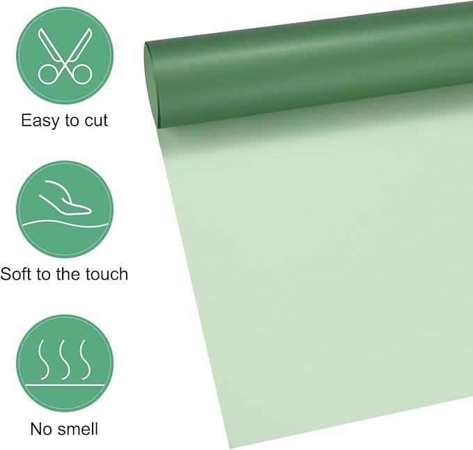 M METERXITY 20 Sheets Flower Wrapping Paper Bouquet 23 Inch Double-Sided Green & Dark Green BOPP Waterproof Floral Wrapping Paper Flower Packaging DIY for Wedding/Party/Gift Bouquet Wrap Paper