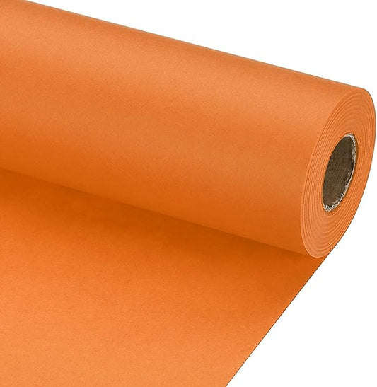 PATIKIL Wrapping Paper, 15" x 800"(66') 70 GSM Craft Paper Roll Kraft Packing Paper for Poster Bulletin Board, Gift Wrapping, Orange
