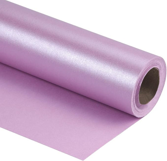 RUSPEPA Lavender Gift Wrapping Paper - Mini Roll - Solid Color Pearly Shiny Silk Paper Perfect for Wedding, Birthday, Christmas, Baby Shower, Bridal Shower, DIY Bouquet, Easter - 17 Inches X 32.8 Feet