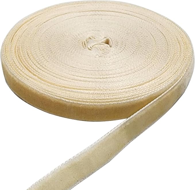 10 Yards Velvet Ribbon Spool Beige
