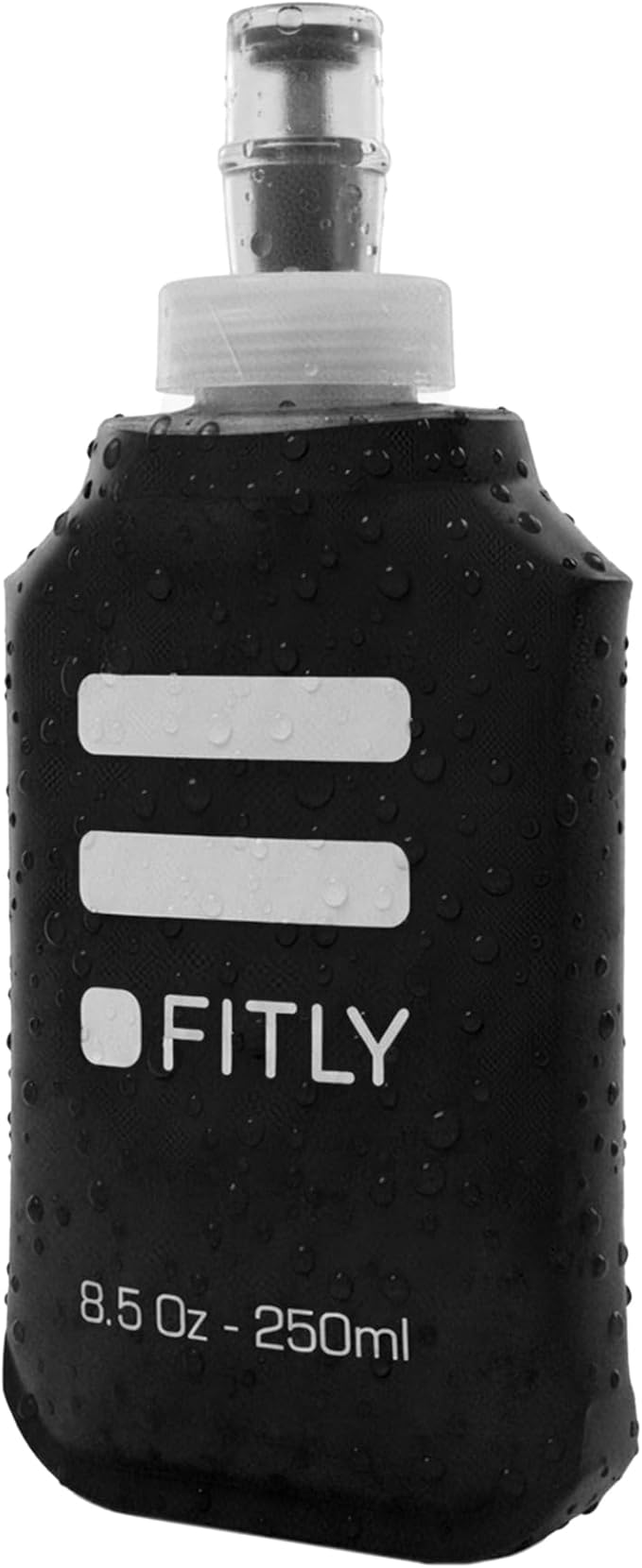 FITLY Soft Flask - Shrink As You Drink Soft Water Bottle for Hydration Pack - Folding Water Bottle Ideal for Running, Hiking, Cycling, Climbing & Rigorous Activity