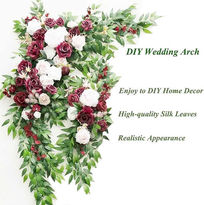 24Pcs Italian Ruscus Greenery Stems Artificial Silk Greenery Plants Spray for DIY Wedding Arch Bouquet Filler Table Centerpieces Home Decor