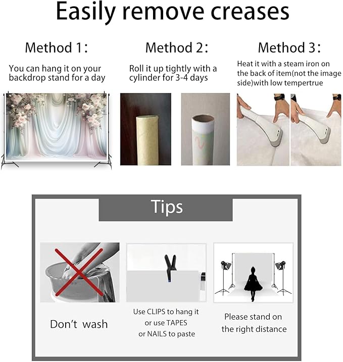 Leowefowa Floral Backdrop for Wedding Decor Pink Rose Flower White Curtain Wall Photography Background for Baby Shower Wedding Anniversary Ceremony Party Decorations Banner Studio Props 5x3ft Vinyl