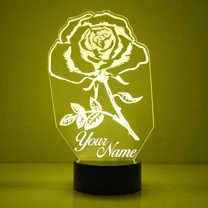 Custom Love & Heart LED Sign Night Light Lamp with Remote, Light Up Display with Personalized Name or Image, Customized and Made in The USA, Clear Acrylic Home Decor Design with 16 Colors, 4 Modes