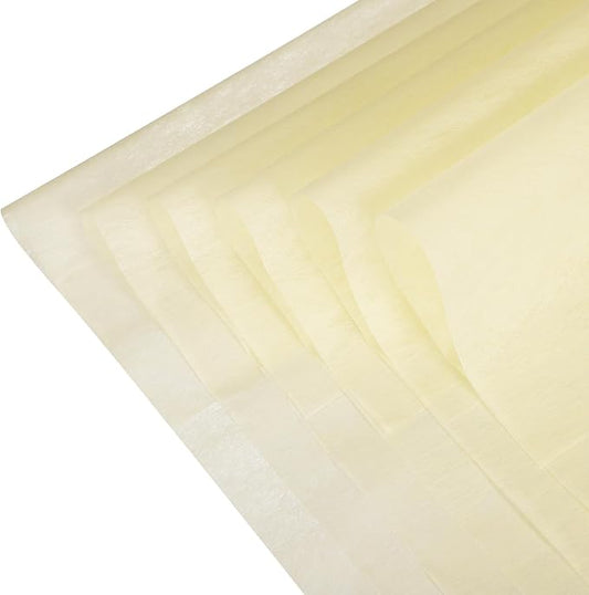 YELARXI Flower Wrapping Paper, Cotton Wrapping Flower Paper, Non-Woven Waterproof Floral Bouquet Wraps - Fitting for (Florist Supplies/Gift) 22 x 22 Inch & 40 Pack & Beige