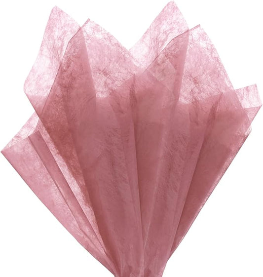 M METERXITY 38-Sheet Korean Cotton Wrapping Flower Paper, 22.8x17.7 Inch/ 58x45cm Waterproof Floral Wrapping Cotton Paper for Bouquets/Gift Packaging [Dark Pink]