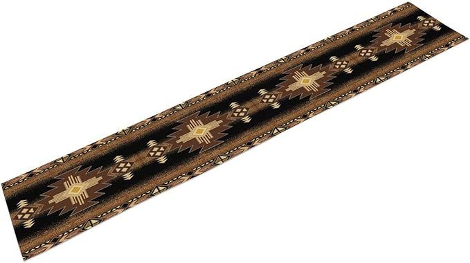 Aztec Table Runner Southwestern Native Vintage Geometric Pattern Table Runner Retro Country Table Dinner Decoration 13x90 Inch