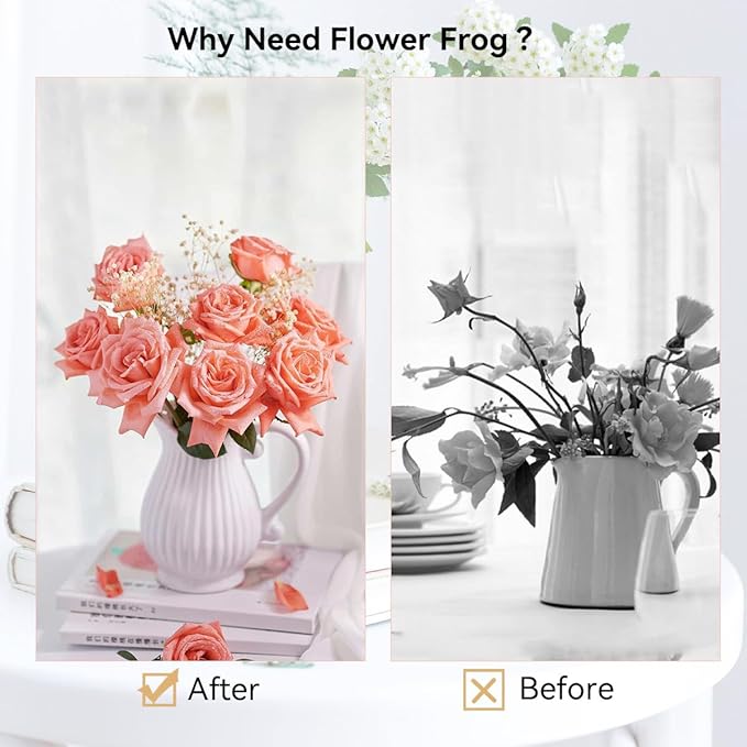 [Upgrade] 4Pcs Flower Arrangement Holder, Bold Floral Grid Reuseable Flower Frog Wire Arranger Twist, 4'/5"/6" Stainless Steel Flower Lid Arranger for Vase Floral Stems Bouquets Plant Fixation Sliver