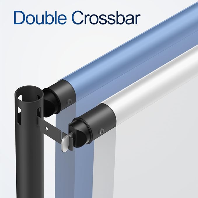 12x10ft Pipe and Drape Backdrop Stand, Double Crossbar, Heavy Duty Adjustable Background Frame with Metal Base for Parties Photography Wedding Photoshoot Decoration - Black