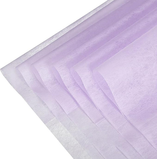 YELARXI Flower Wrapping Paper, Cotton Wrapping Flower Paper, Non-Woven Waterproof Floral Bouquet Wraps - Fitting for (Florist Supplies/Gift) 22 x 22 Inch & 20 Pack & Light Purple