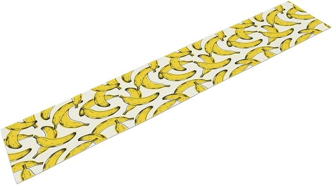 Banana Fruit Table Runner, Kitchen Dining Table Decor, Watercolor Tropical Fruit Palm Leaves Table Runners for Indoor Outdoor Home Farmhouse Holiday Wedding Birthday Party Decoration, 13 x90 Inch