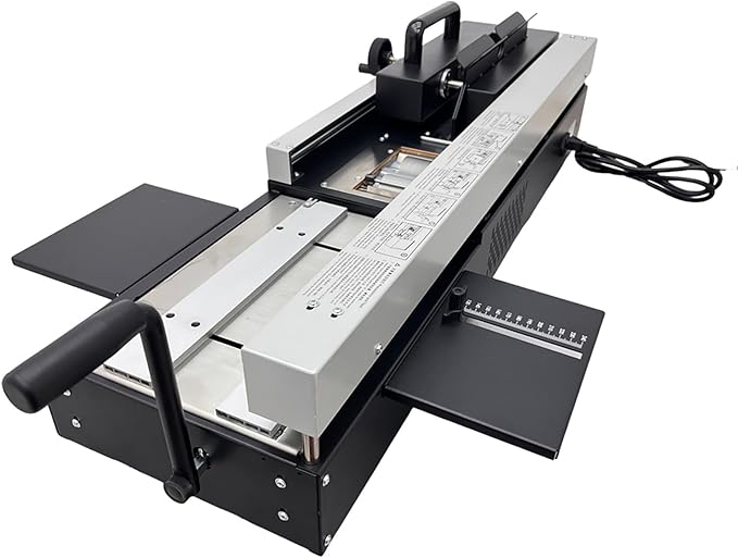 Manual Hot Glue Book Binding Machine A4 Desktop Wireless Hot Melt Glue Book Binder Binding Speed 200 Books/Hour 1.57" Binding Thickness for Office School Use 110V 1200W
