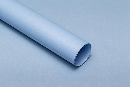 Banxidi Simple Solid Color Waterproof Floral Wrapping Paper 1 Roll Florist Supplies Waterproof Flower Bouquet Wrapping Paper Floral Supplies for Fresh Flowers,DIY Crafts, 22.8in x 49.2ft (Azure)